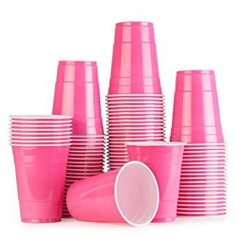 Plastic Cups - Pink